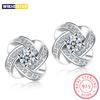 925 Sterling Silver Earrings For Women Sterling-silver-jewelry Zirconia Eternal Heart Twist Earrings