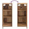 Wall Mounted Washbasin Vanity Unit Reclaimed Wood Look 35 x 20 x 81 cm