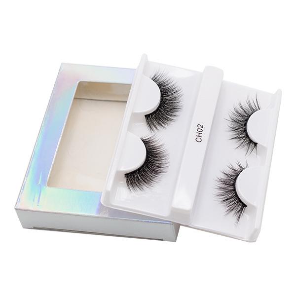 European And American 8d Chemical Fiber False Eyelashes 2 Pairs Multi -Layer Three -Dimensional Dense Natural Cross -Grafted Eyelashes