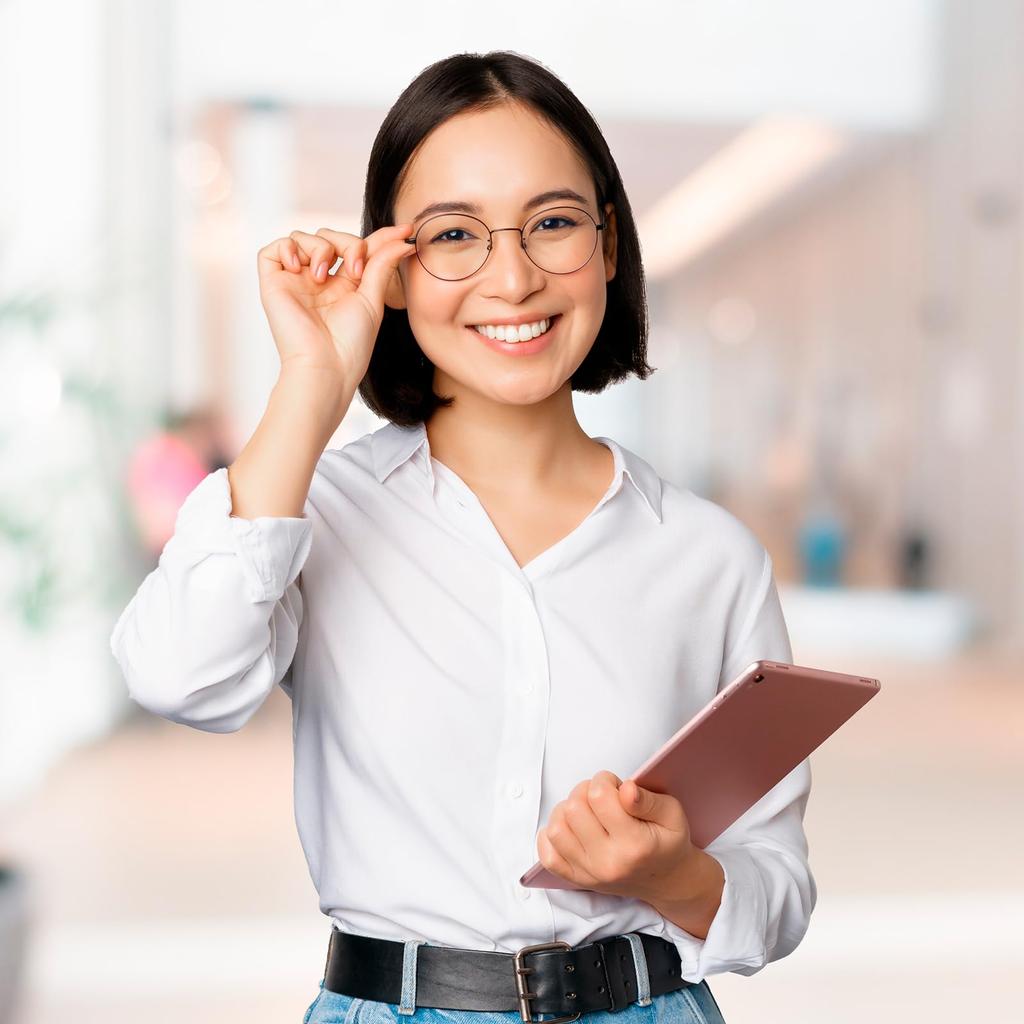 ESAVIA Magnifying Round Blue Light Magnifying Perfect for Detailed Expanded Newspaper Reading Glass, Glasses-Style Magnifier, 1.0-4.0x, Lightweight,