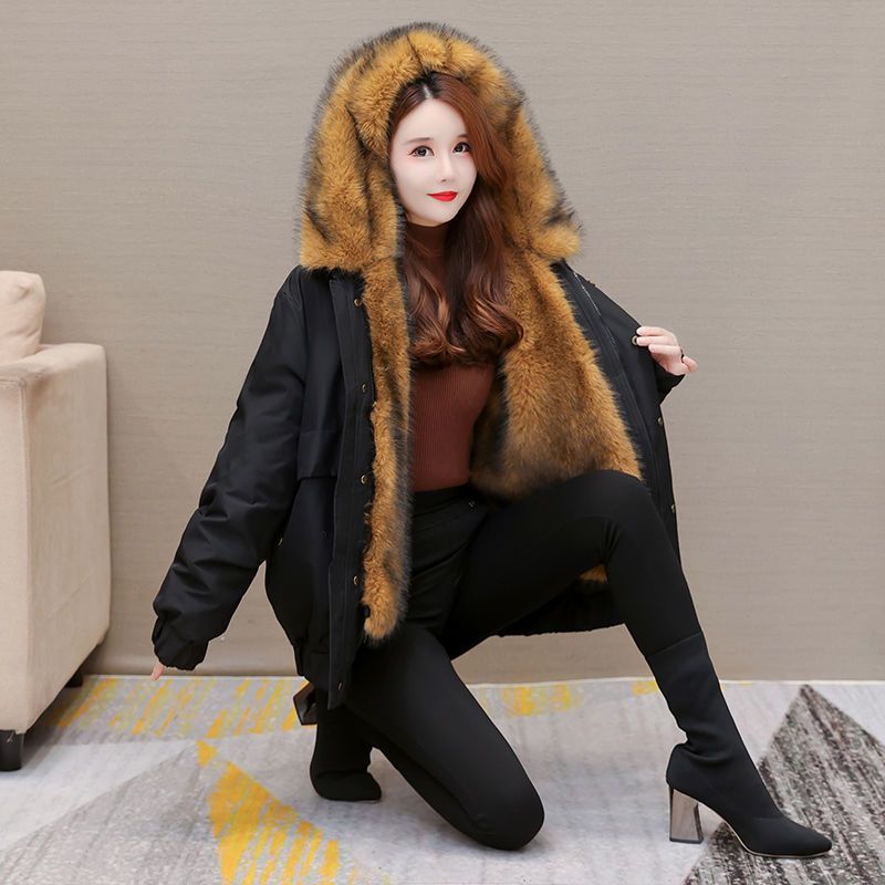 

Короткая парка для женщин: Теплая, экологичная и модная внутренняя подкладка и искусственное меховое пальто 5XL