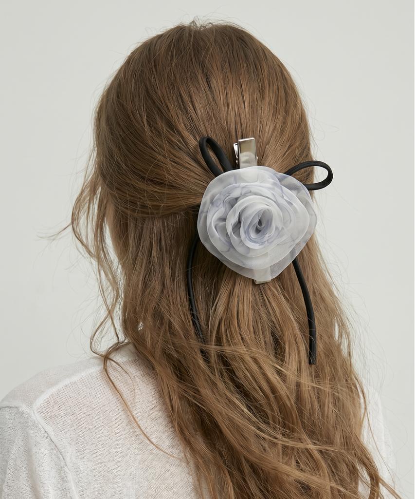 Lilykori Chiffon Rose Hair Clip