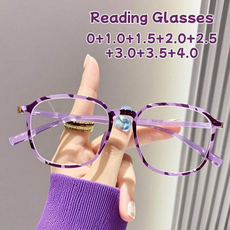 Multi-colour Large Frame Anti-blue Light Presbyopia Glasses Women Fashion Ultra-light Reading Glasses HD Full Frame