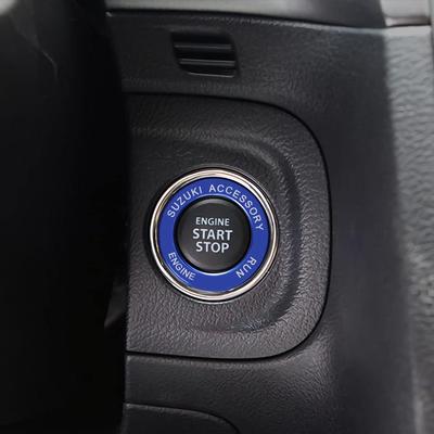 Applicable Suzuki Escudo Crosby Swift Sx4 Jimny Alto Works Hustler Wagon R Aluminum Alloy Engine Start Ring (Blue)