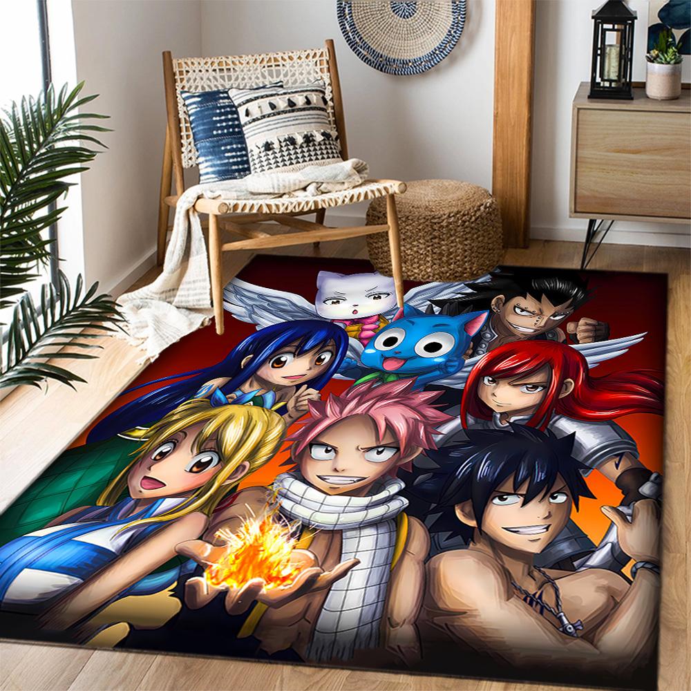 Fantasy Friends Adventure Themed Anti-Slip Rugs - Polyester Home Decor, Suitable for Bedrooms, Living Rooms, Doorways, Studios, and Decorations