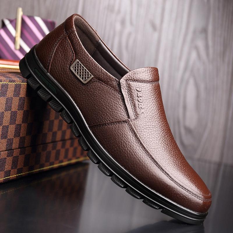 Fashion NPEZKGC Genuine Leather Casual Shoes Handmade Men Leather Shoes Skid-proof Classical Moccasins For Male Business Casual Shoes