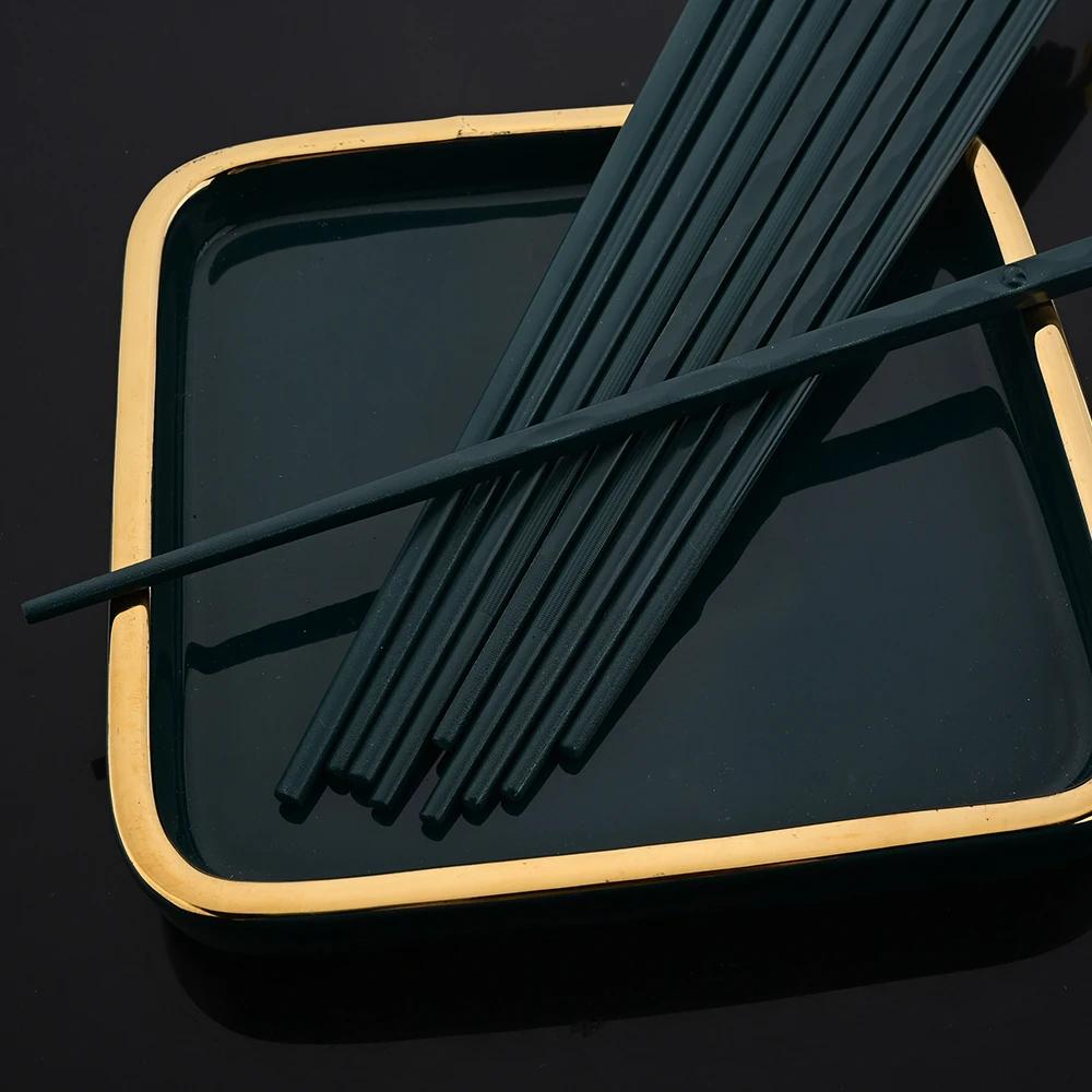 5 Paar hochwertige japanische rutschfeste Essstäbchen für koreanisches Zuhause, Hotel, Restaurant, tragbare gesunde Lebensmittelstäbchen für Sushi-Stäbchen