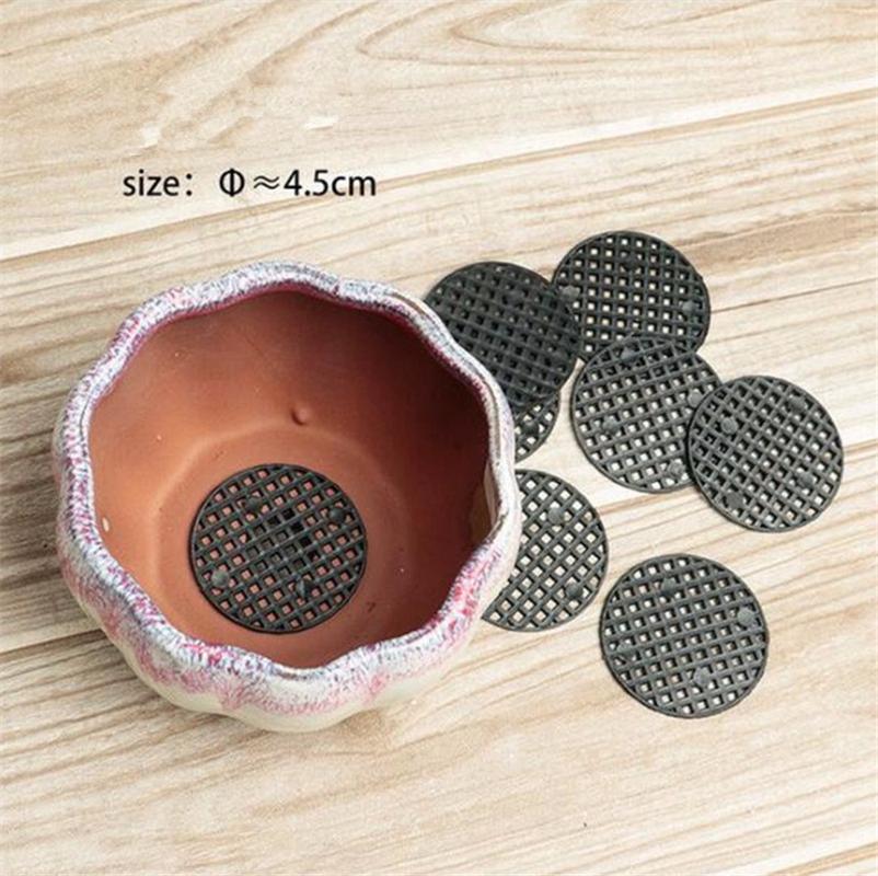 100PCS Flower Pot Hole Mesh Pad Plant Drain... Bonsai Pot Bottom Grid Mat Mesh