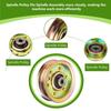 2 Pack Flat Idler Pulley Replaces for AYP Husqvarna 532131494 532173438 131494 173438 John Deere AM103287 Lawn Mower Tractor