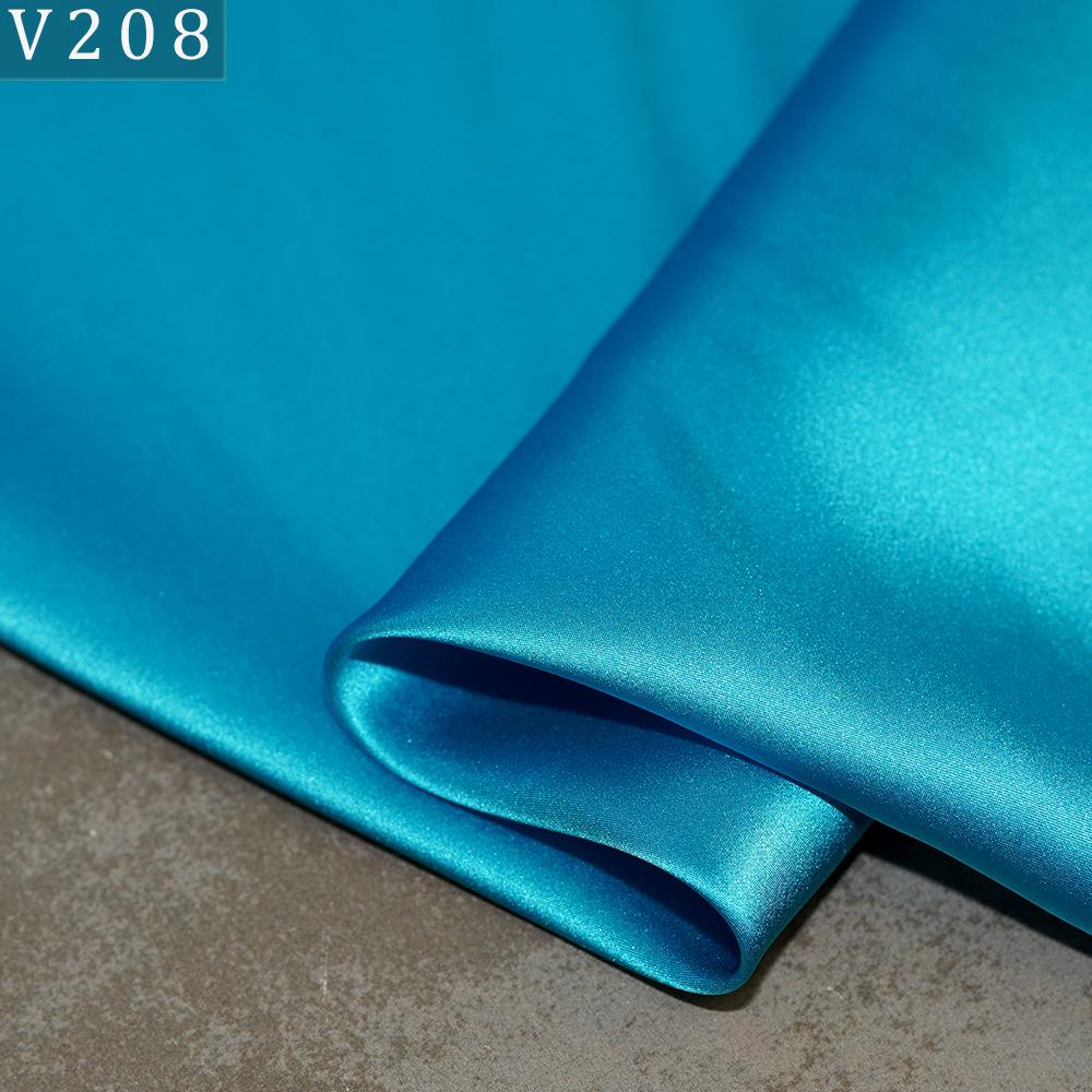 HYSK Natural Genuine Pure 100% Silk Crepe Satin Fabric Silk China Duchess Plain Brown by Meter for Dress Bedding Wedding