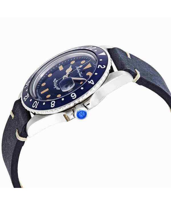 Mathey-Tissot Mathy Vintage Automatic Leather Strap Blue Dial H900ATLBU 100M Men's Watch