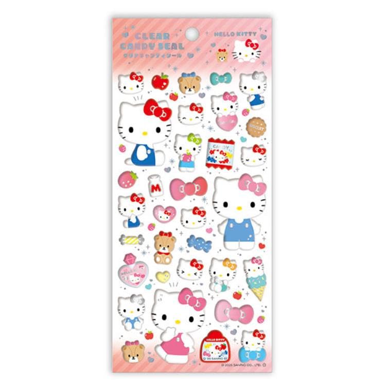 K Company Hello Kitty Clear Candy Stickers 602994 Hello Kitty Sanrio