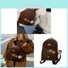 Hello Kitty Cartoon Leopard Print Pu Backpack With Padded Straps For Casual Day Use