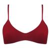 French Cotton V-Neck Women's Wire-Free Soft Elastic Ribbed Bra