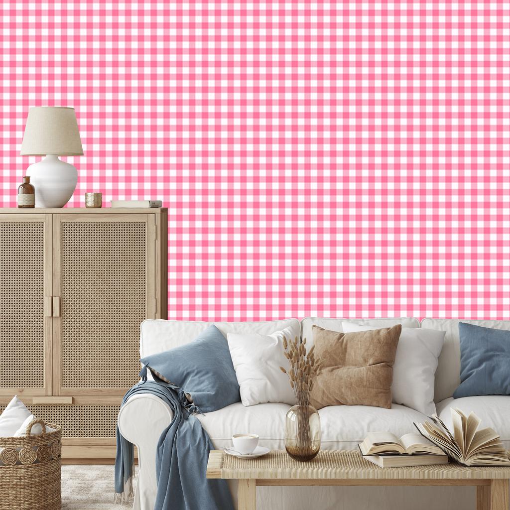 Wallpaper Fabric Pattern Soft Forms, Powder Pink 50x1000