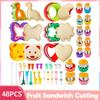 30/48 ST Smörgåsklippare Set för Barn Mat Kex Bröd Formmakare Frukt Grönsaksformer Skärform Barn Bakverktyg