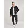 Veste Teddy - Urban Classic - Grandes Tailles - Noir/Blanc - Style Universitaire - Sportif