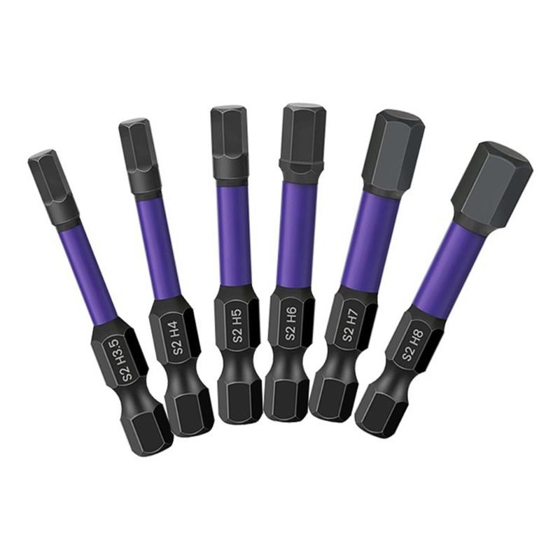 10 Pezzi Punta per Cacciavite Magnetica Forte 50mm Testine per Cacciavite ad Alta Durezza Adatte per Utensili Manuali Elettrici