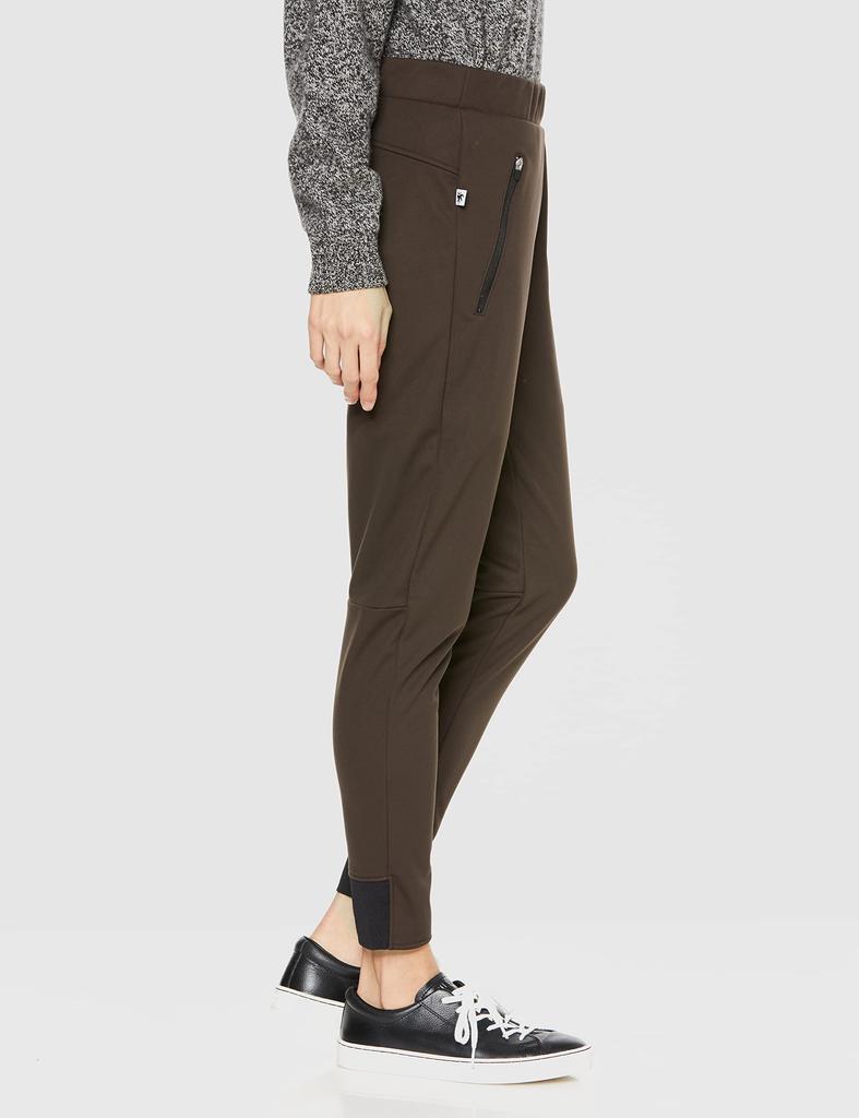 Kapelmuur Women's Windproof Stretch Pants, Dark Brown (No Pads)