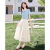 Elegant Tiered Patchwork Summer Skirt