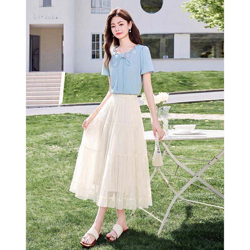 Elegant Tiered Patchwork Summer Skirt