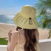 New Hat Women's High Quality Embroidered Letter Vinyl Sunscreen Sun Hat Summer Dayan Beach Sun Hat