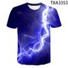 Fashion Summer Thunderbolt T Shirt Men Women Children Lightning Flash 3D Print T-shirt Boy Girl Kids Short Slevee Tops Cool Tee