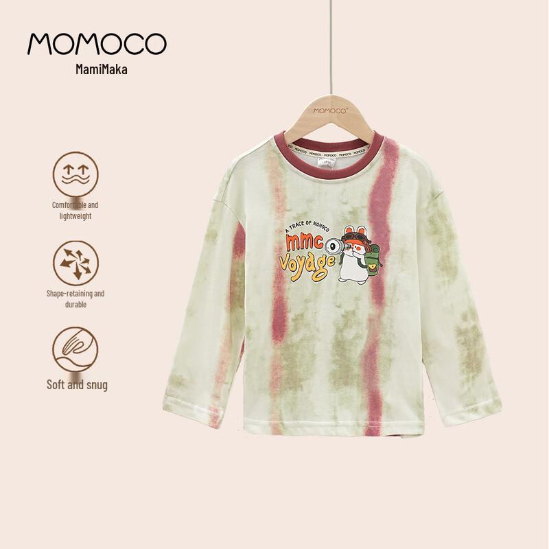 MOMOCO Boys  Full Print Long Sleeve Cotton T-Shirt