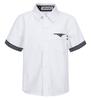 Kids Boys Casual Top Short Sleeve Turndown Collar Button Front Polka Dot Print Stylish T Shirt