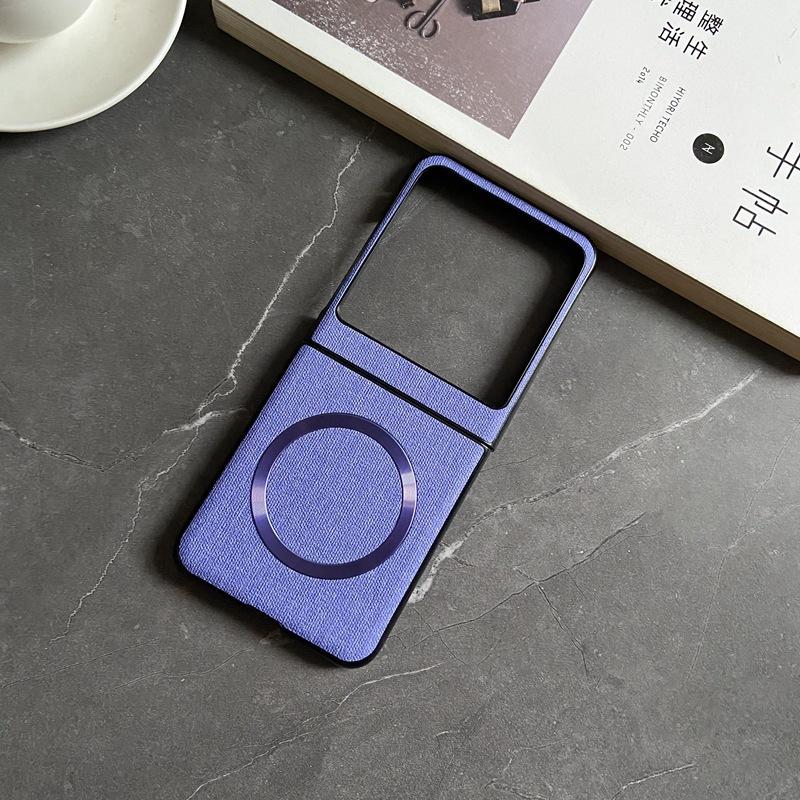Fabric Cloth Texture Magnetic Case for Motorola Moto Razr 60 50 Ultra 40 5G 2022 2020 Shockproof Mag-safe Wireless Charge Cover