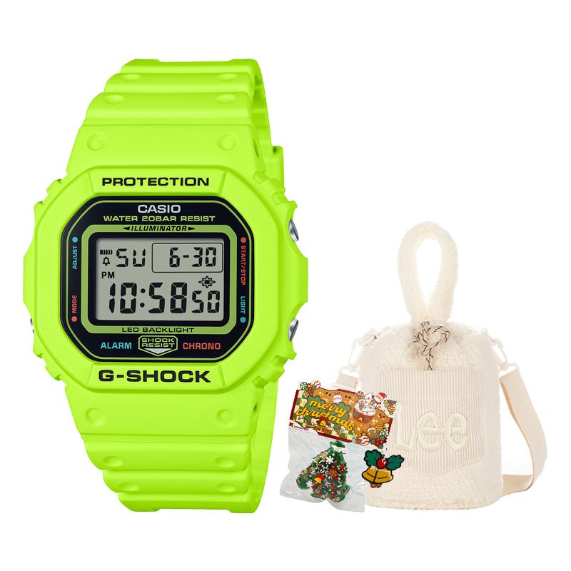 Casio Special Limited Edition Gift Box With Teddy Bear Shock Resistant Waterproof Student Sports Watch Quartz Movement Resin Strap DW-5600EP-9PR