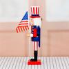 Wood Nutcracker Figurine Ornament Traditional Christmas Decoration for Party
