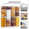 8pcs Kitchen Sealed Storage Box Set Dry Food Storage For Sugar, Flour, Baking PP Material Comes with Convenience Stickers