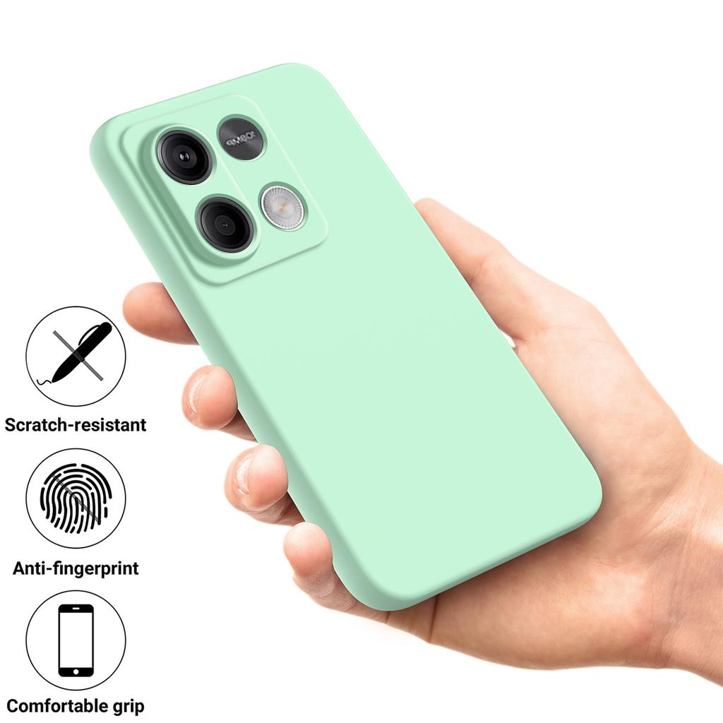For Xiaomi Redmi Note 13 5G/Note 13 5G (China) Case Liquid Silicone Slim Protective Phone Cover with Strap