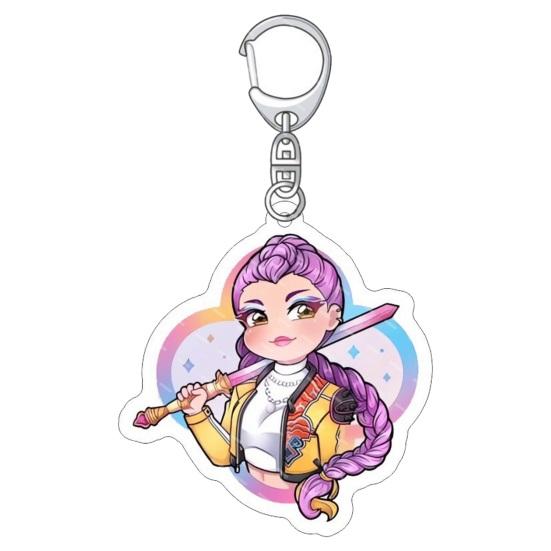 

Keychain Pendant 3D Idol Group Design Portable Acrylic Keychain with Metal Lobster Clasp Waterproof Scratch-Proof Key 25