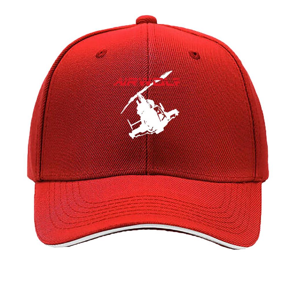 Airwolf Design with a Helicopter Symbol, Celebrating a Classic TV Series and Its Iconic Elements Sandwich Baseball Cap
