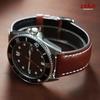 Oil Wax Calfskin Leather Watchband Retro Wrist Strap 18mm 20mm 22mm with Silver Stainless Steel Buckle Soft Material Watch Band