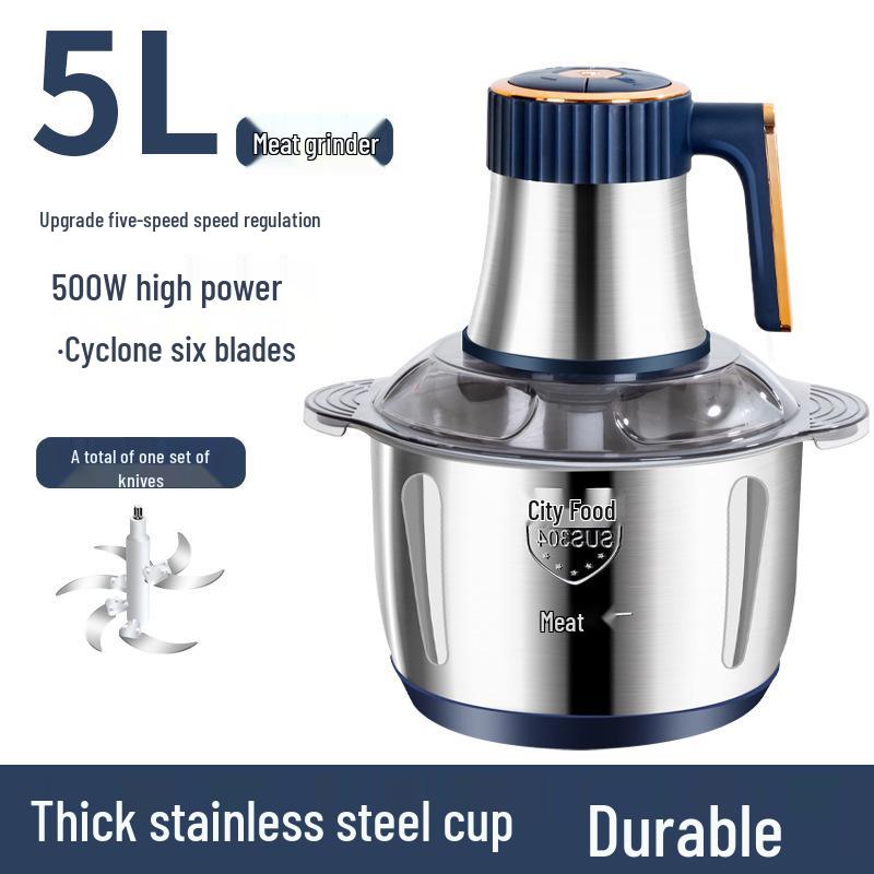 

Stainless Steel 5L Automatic Meat Grinder & Multifunctional Food Processor 5L