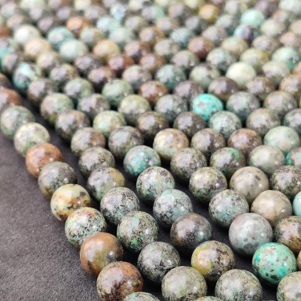 Mărgele turcoaz african, verde natural, maro, dimensiune 6 mm 8 mm 10 mm, margele, margele rotunde libere, margele suvite de 14-15 inch.
