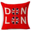 British Style Cushion Cover England London Sofa Car Decorative Pillowcase Cotton And Linen Home Decor Pillow Funda De Almohada
