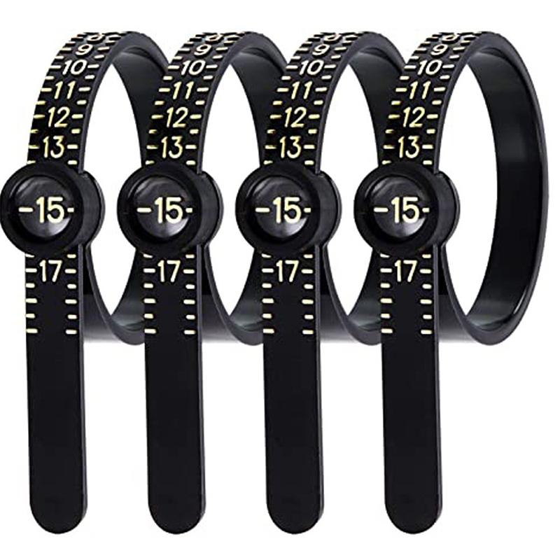 Ring Sizer Measure With Magnifier Finger Gauge Genuine Tester Finger Coil Ring Sizing Tool Uk/Us/Eu Size Measure Ring Sizer