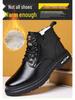 Men's Retro Leather Ankle Boots - Autumn/Winter British Style, High Top Lace-up.