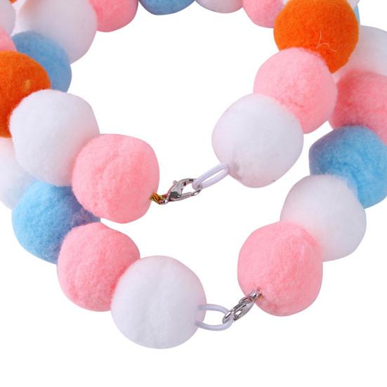 Pet Dog Collar Pom Poms Decorative High Elasticity Cat Princess Collar Necklace with
