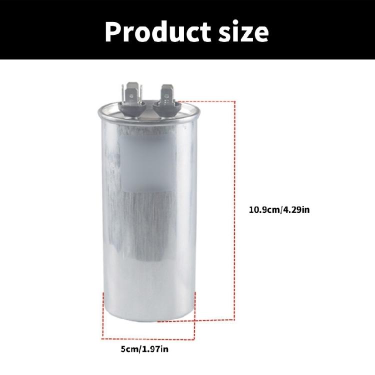 450VAC 60uf Air Conditioner Capacitor with Metal Case Air Conditioner Replacement Metal Texture for Enhancing Stability