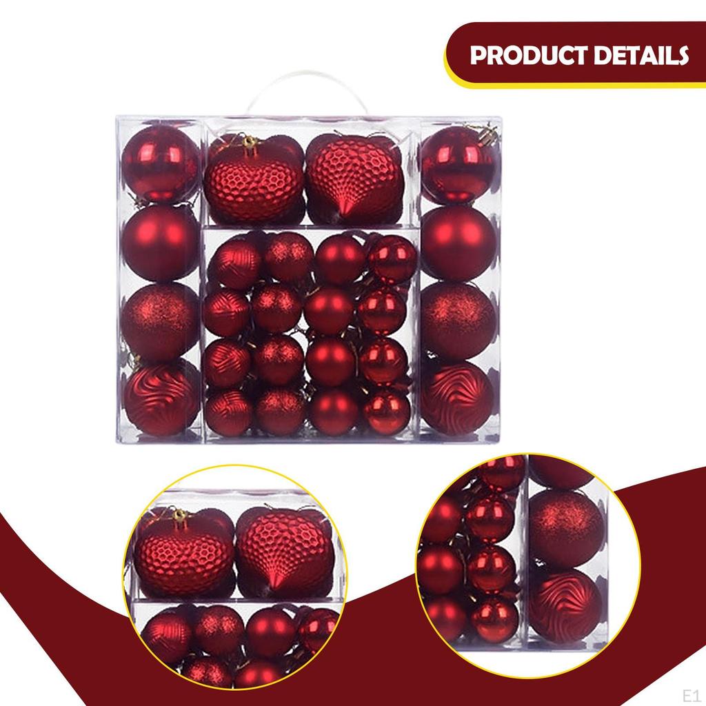 48 Tropfenförmige Weihnachtskugel-Ornamente Baumschmuck für Hochzeit