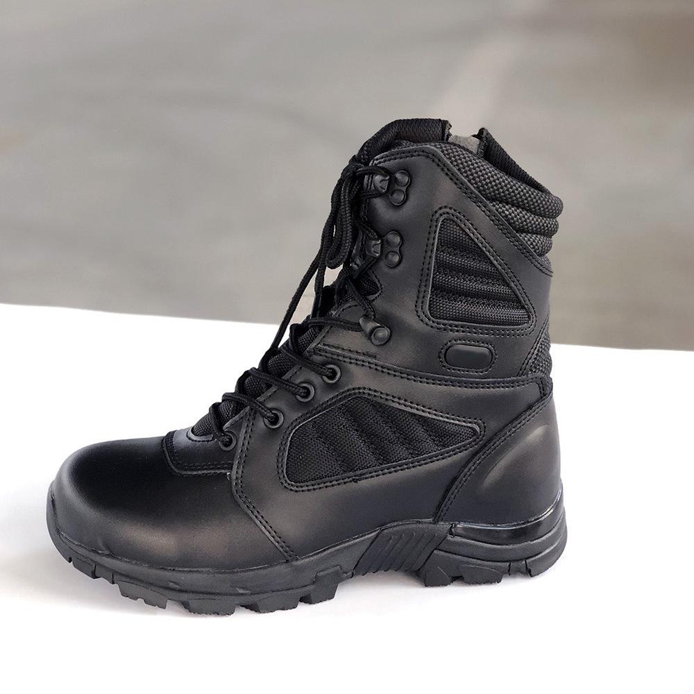 

New outdoor waterproof and breathable medium and high-top tactical training combat boots mountaineering and wading shoes Martin boots men s shoes 43 чорний