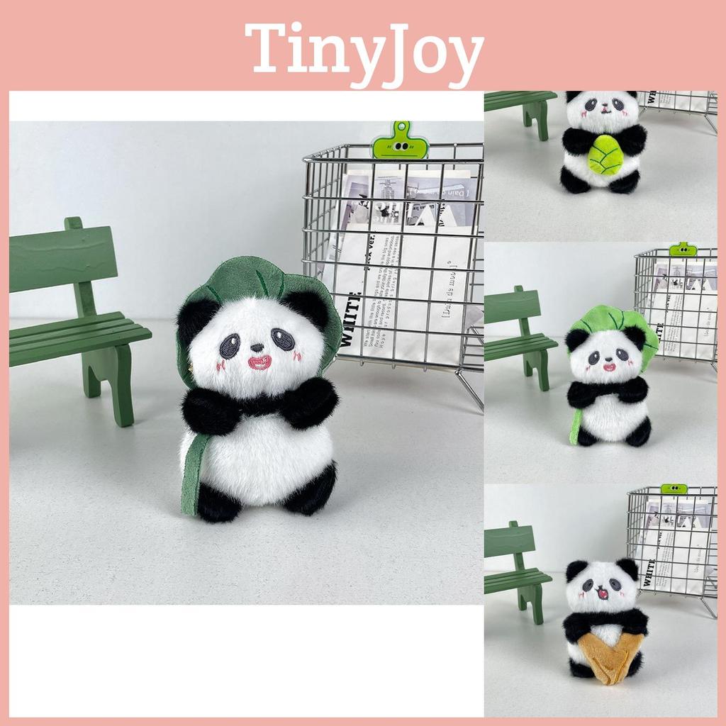 Adorable Plush Panda Keychain Cute Cartoon Animal Pendant Soft Toy With Pp Cotton Filling