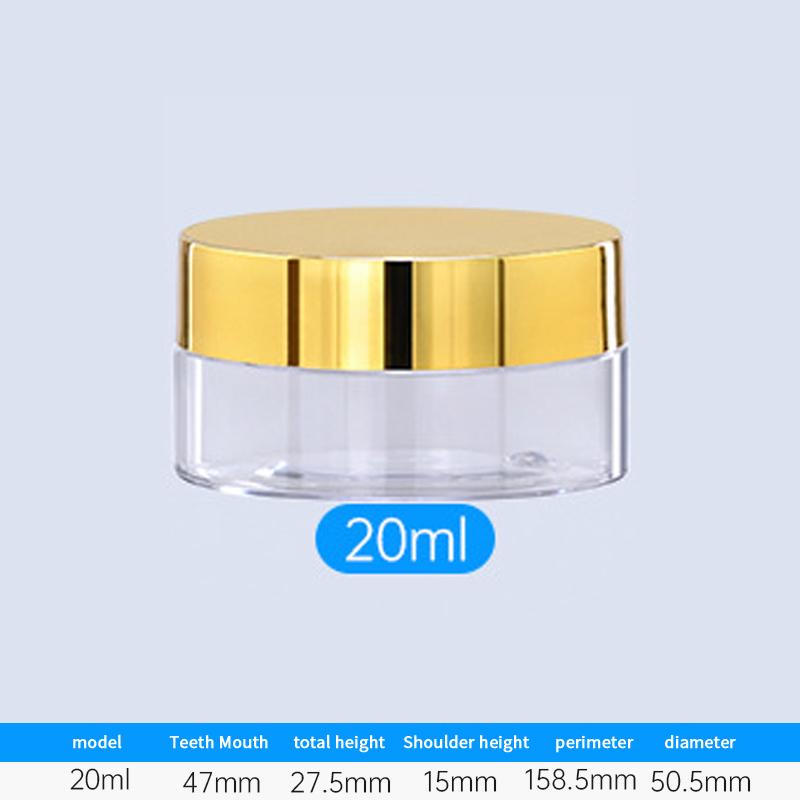 5 Pcs Travel Face Cream Jar Empty Plastic Cosmetic Makeup Bottle 20Ml 30Ml 50Ml Transparent Storage Container Refillable Bottles