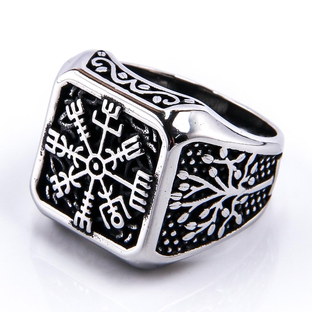 Wikinger Krieger Ringe für Männer Persönlichkeit Wikinger Fenrisulfr Totem Ring Punk Stil Rock Party Lokomotivschmuck
