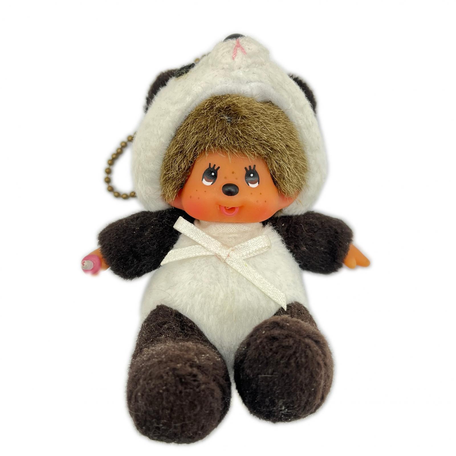 

Used monchhichi panda keychain has stains sun damage C rank.